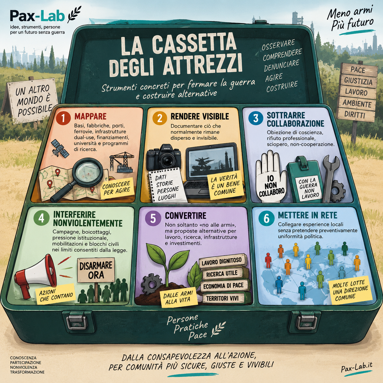 Una cassetta degli attrezzi contro la guerra